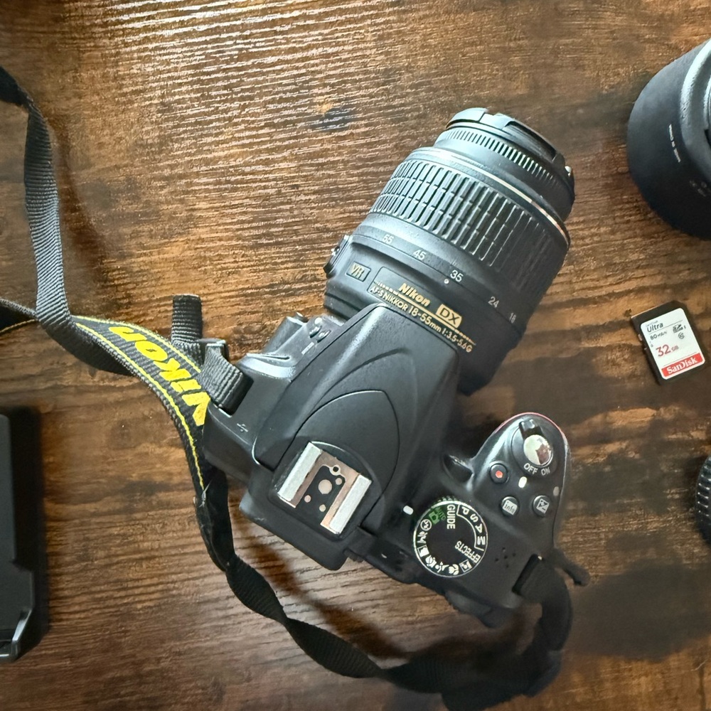 Nikon Black Digital Camera with Professional Zoom Lens